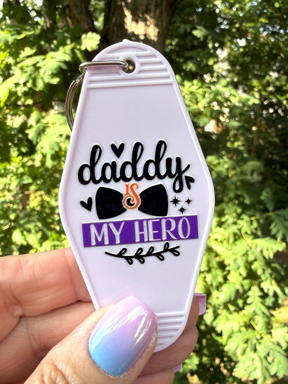 Vintage style motel key 3.5” keychain Father’s Day gift idea